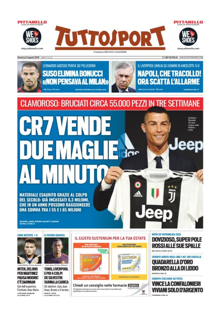 Rassegna Bianconera di domenica 5 agosto 2018 1 TS