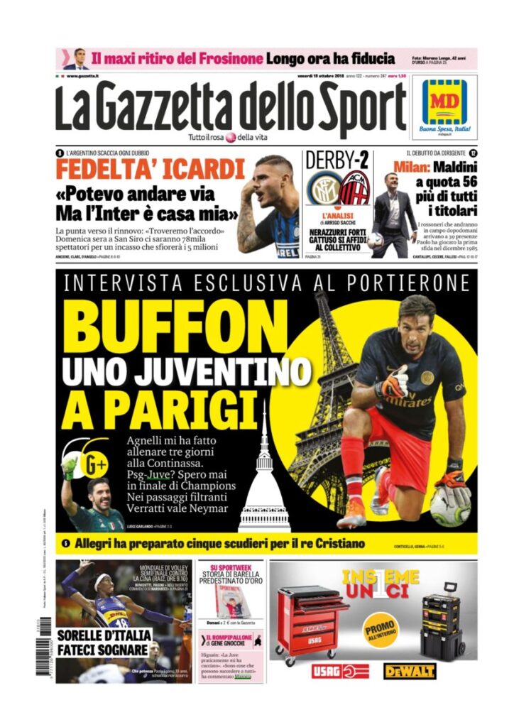 Rassegna Bianconera di venerdì 19 ottobre 2019 1 T1 14