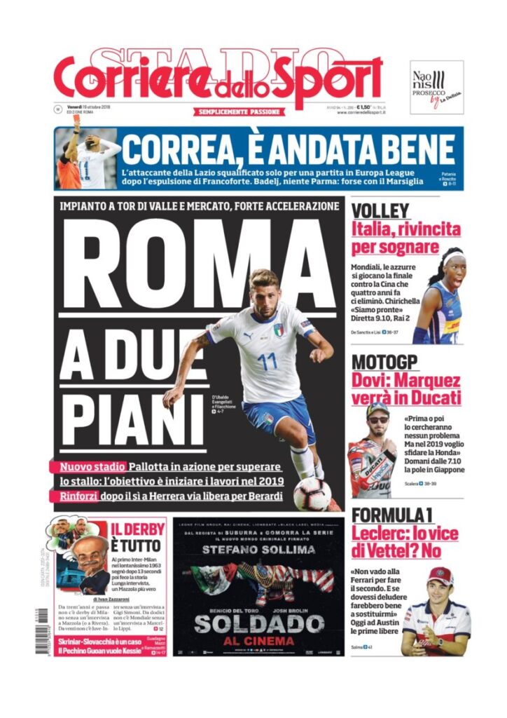 Rassegna Bianconera di venerdì 19 ottobre 2019 2 T3 14