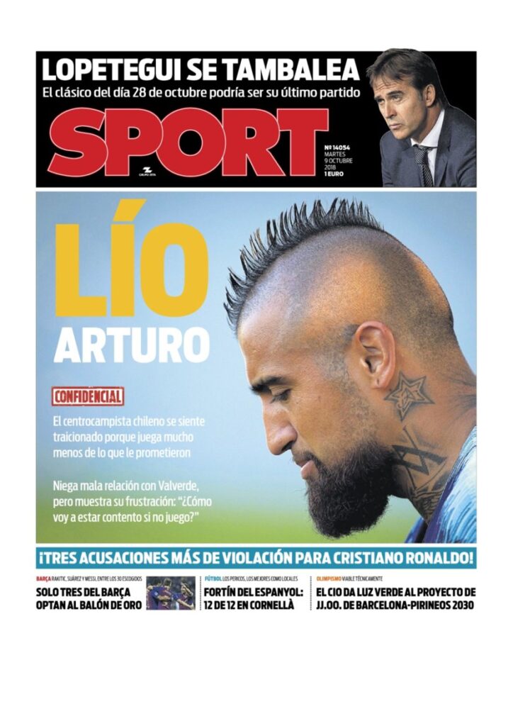 Rassegna Bianconera di martedì 9 ottobre 2018 7 T4 1