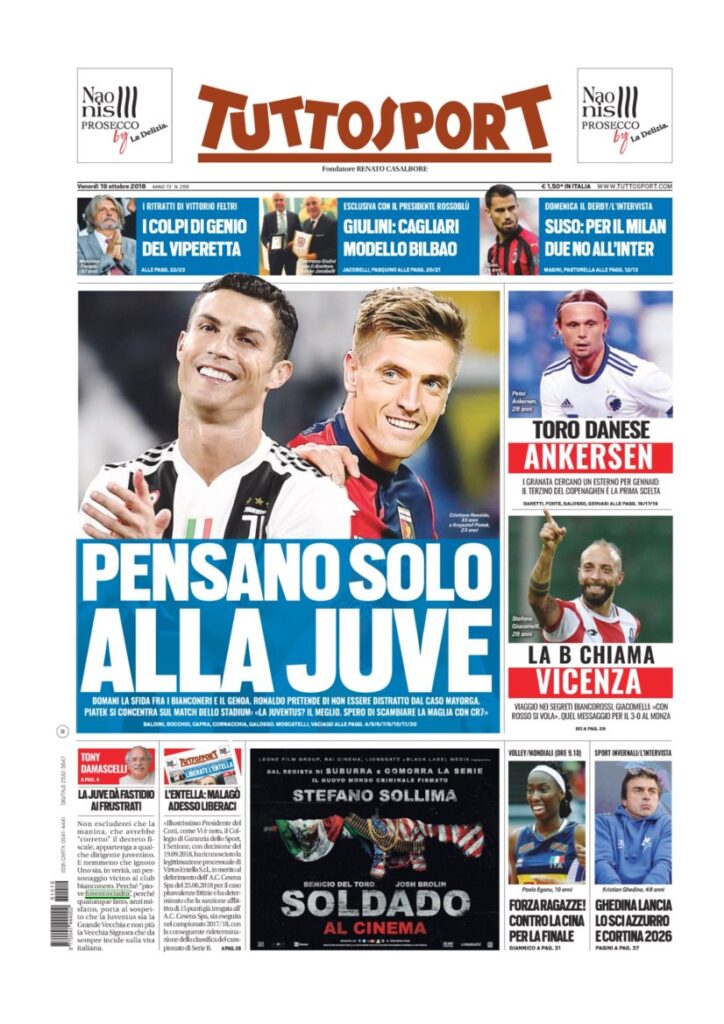 Rassegna Bianconera di venerdì 19 ottobre 2019 4 TS 13