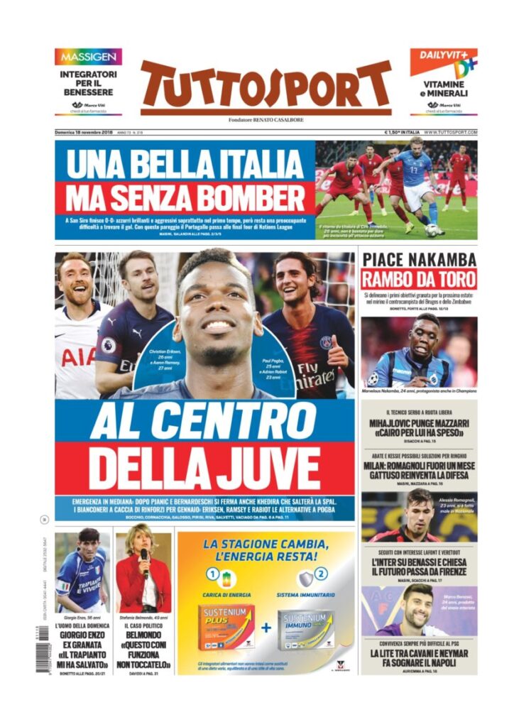 Rassegna Bianconera di domenica 18 novembre 2018 1 T1 12