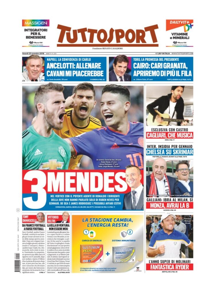 Rassegna Bianconera di venerdì 23 novembre 2018 1 T1 17