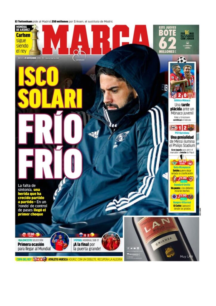 Rassegna Bianconera di giovedì 29 novembre 2018 2 T2 23