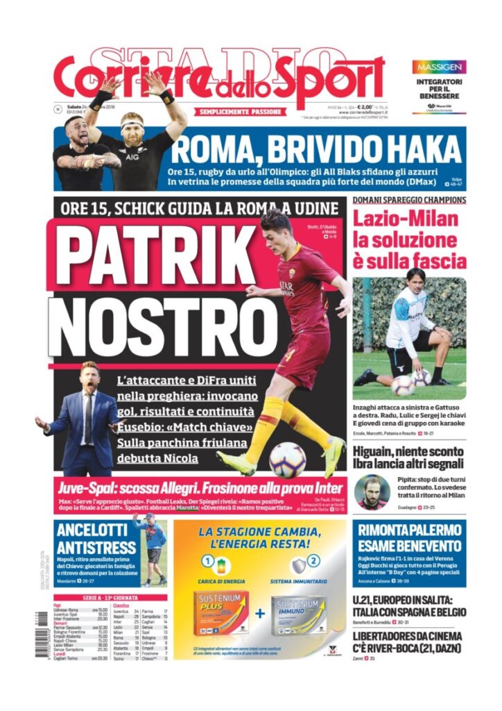 Rassegna Bianconera di sabato 24 novembre 2018 6 T4 18