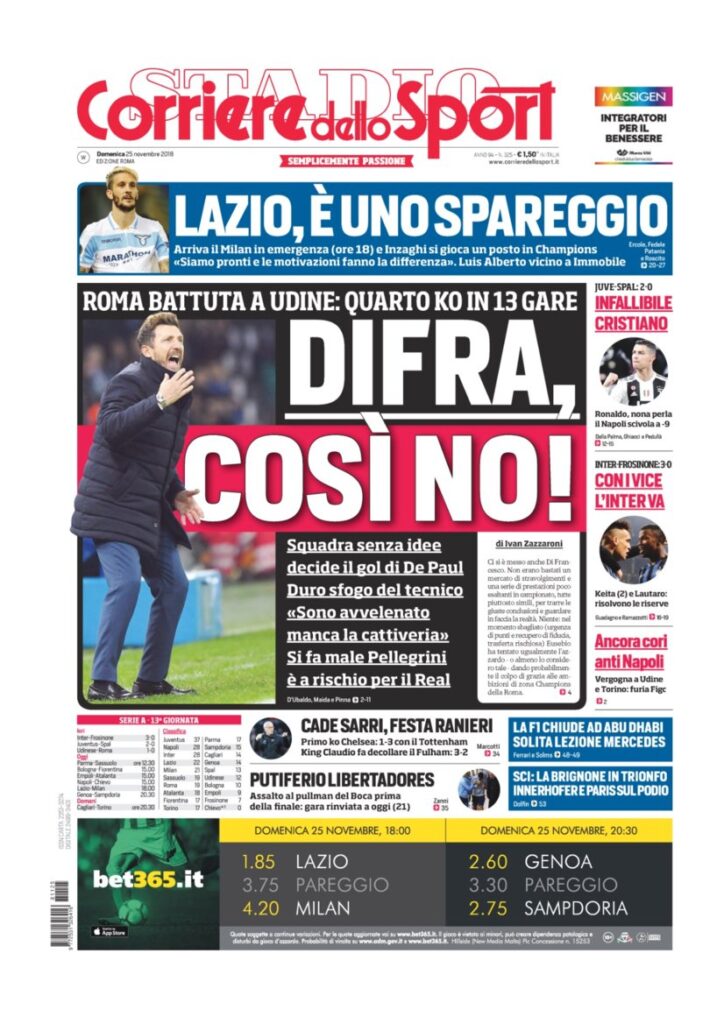 Rassegna Bianconera di domenica 25 novembre 2018 4 T4 19