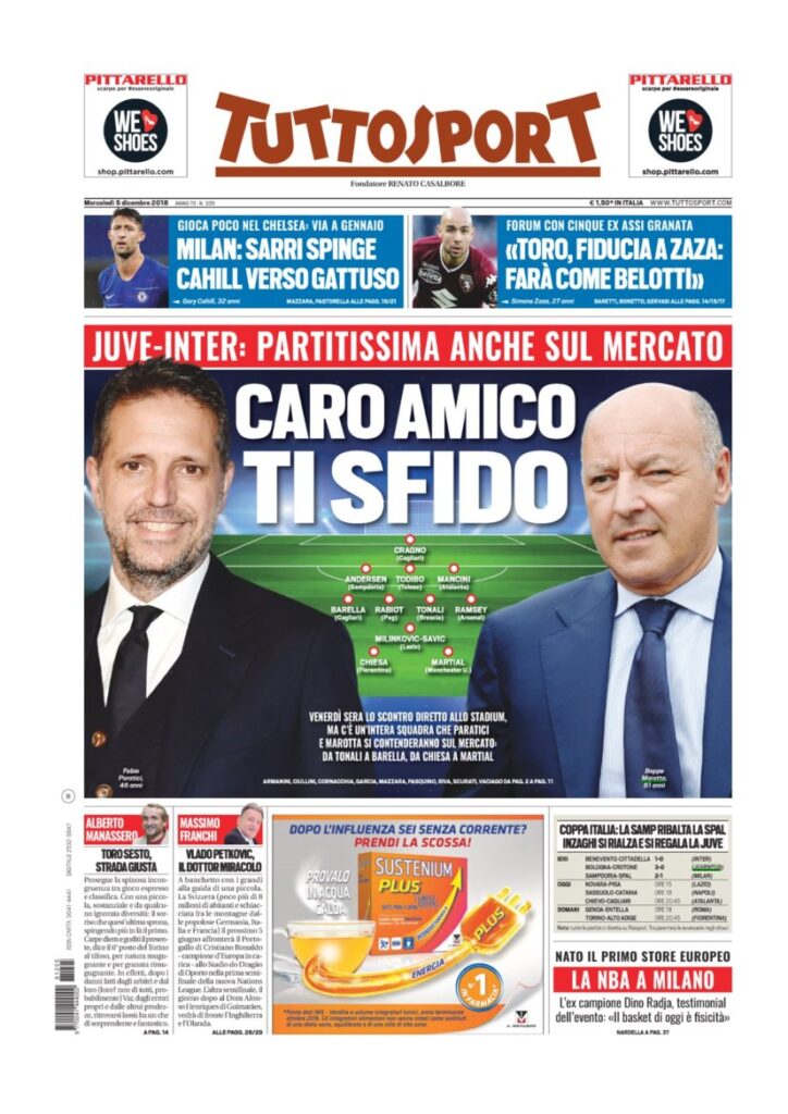 Rassegna Bianconera di mercoledì 5 dicembre 2018 1 T1 4