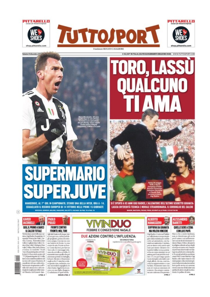 Rassegna Bianconera di sabato 8 dicembre 2018 1 T1 7