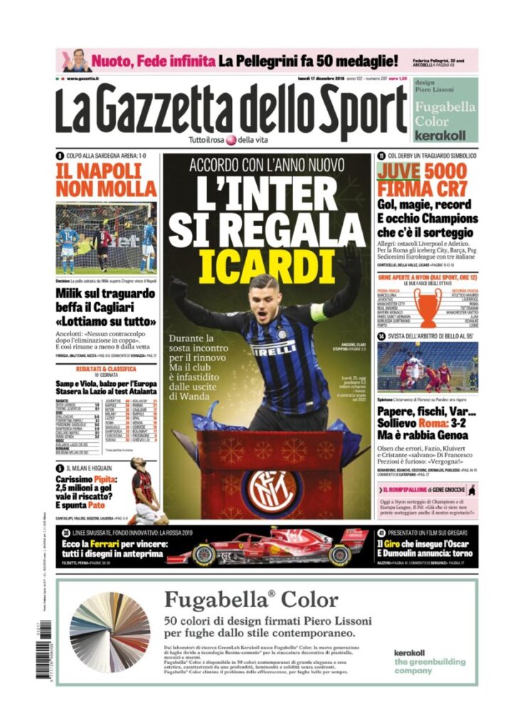 Rassegna Bianconera di lunedì 17 dicembre 2018 2 T2 16