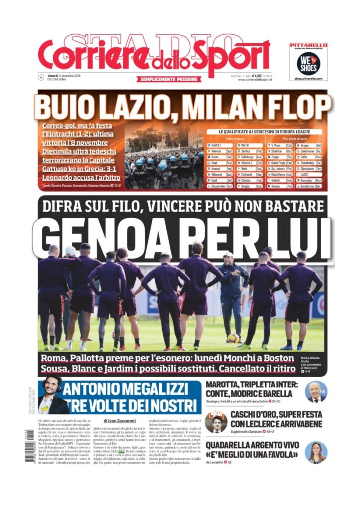 Rassegna Bianconera di venerdì 14 dicembre 2018 3 T3 12