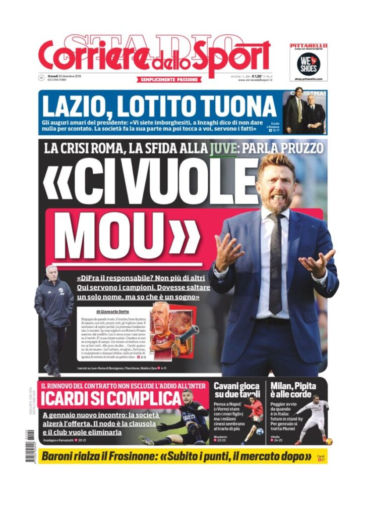 Rassegna Bianconera di giovedì 20 dicembre 2018 4 T4 17