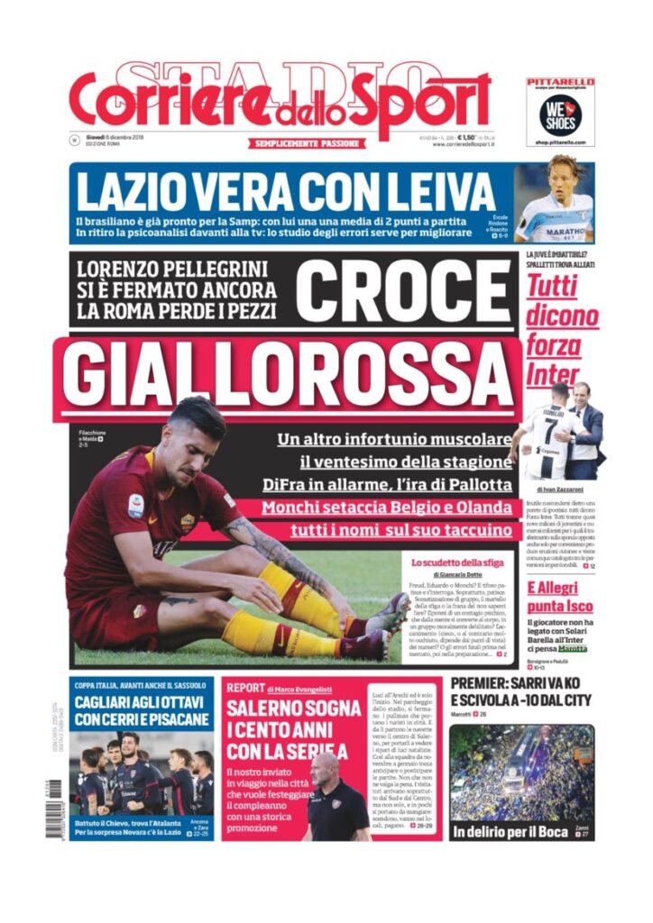 Rassegna Bianconera di giovedì 6 dicembre 2018 2 T5 4