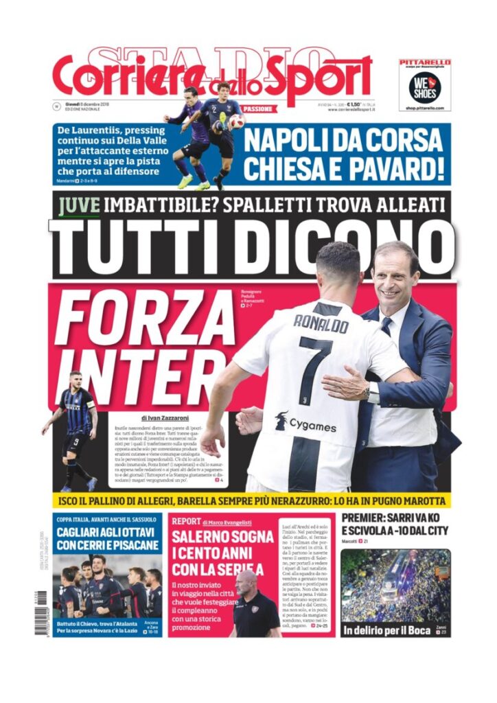 Rassegna Bianconera di giovedì 6 dicembre 2018 4 T6 1