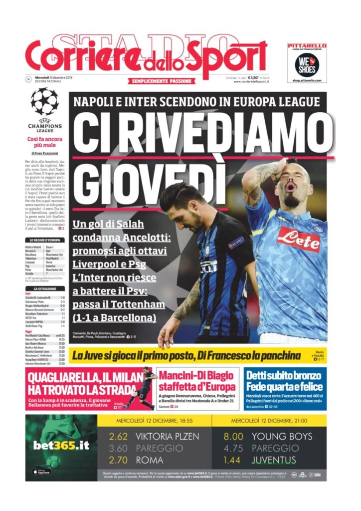 Rassegna Bianconera di mercoledì 12 dicembre 2018 6 T7 3