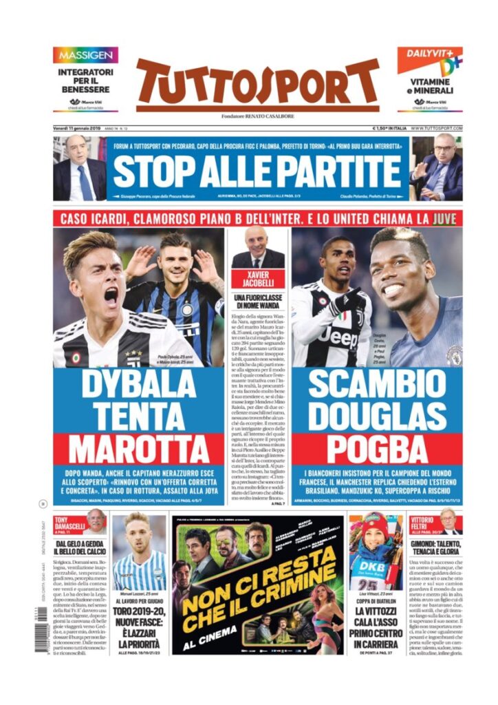 Rassegna Bianconera di venerdì 11 gennaio 2019 1 T1 6