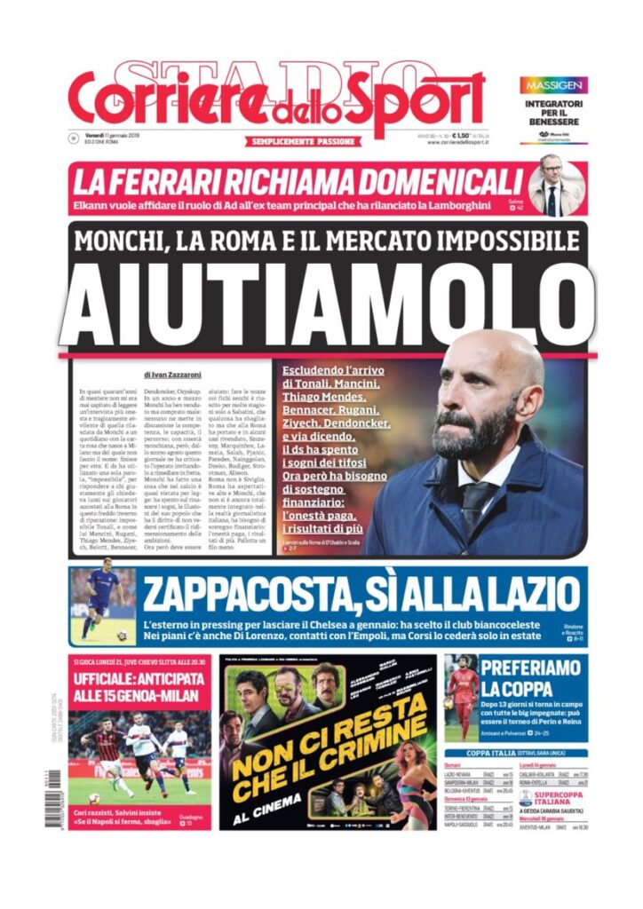 Rassegna Bianconera di venerdì 11 gennaio 2019 5 T4 6