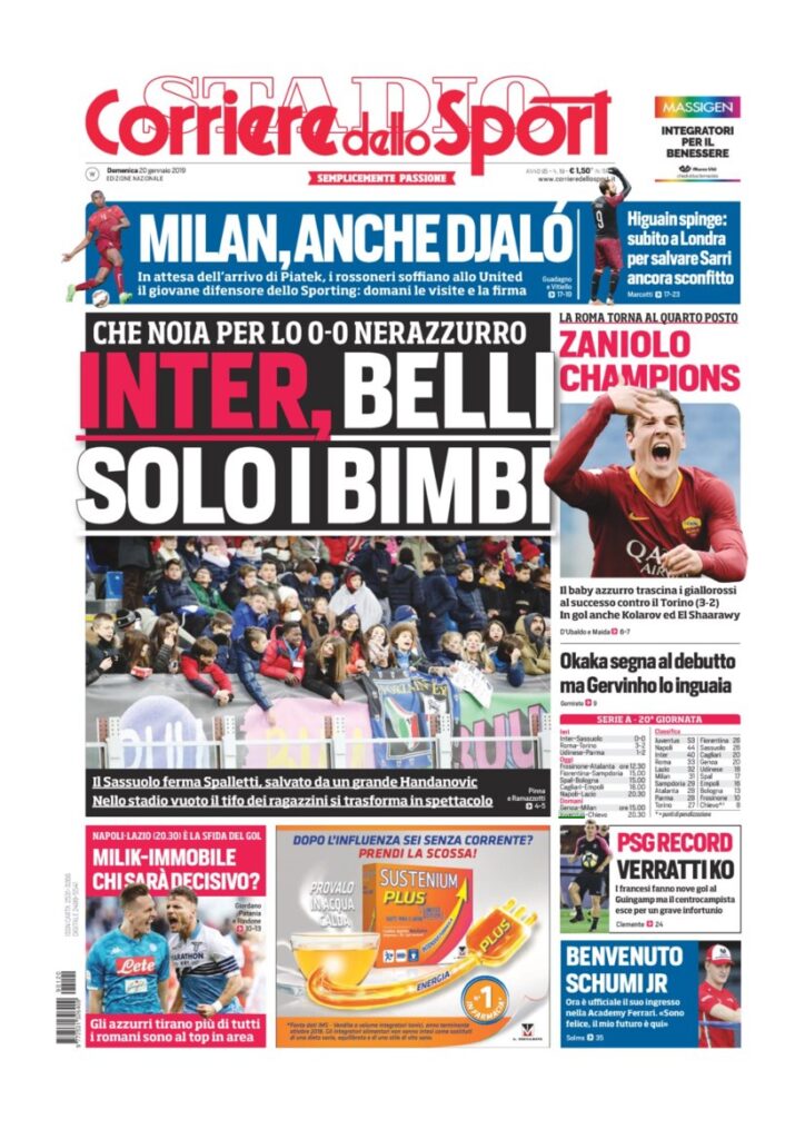 Rassegna Bianconera di domenica 20 gennaio 2019 2 T5 8