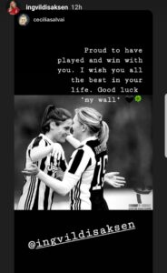 L'addio di Isaksen: i messaggi delle ex compagne bianconere - GALLERY 44 20190222 205758