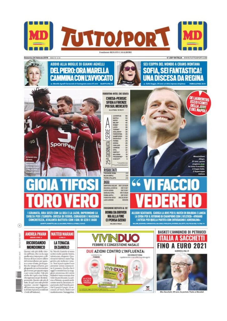 Rassegna Bianconera di domenica 24 febbraio 2019 1 T1 20