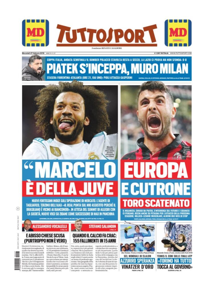 Rassegna Bianconera di mercoledì 27 febbraio 2019 1 T1 22