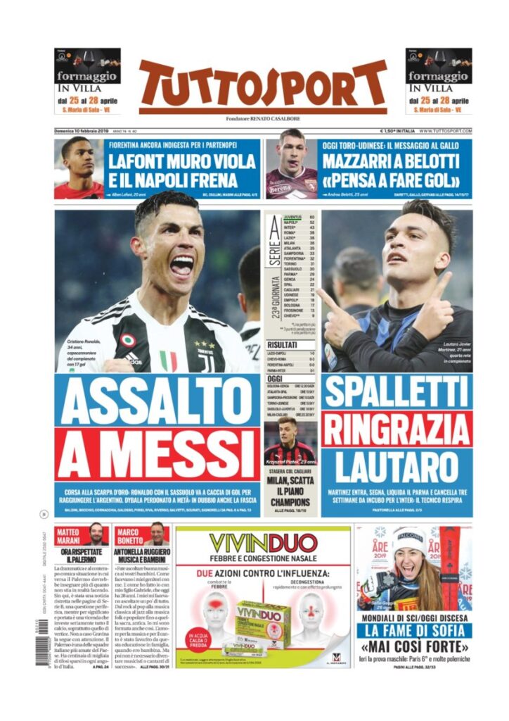 Rassegna Bianconera di domenica 10 febbraio 2019 1 T1 9