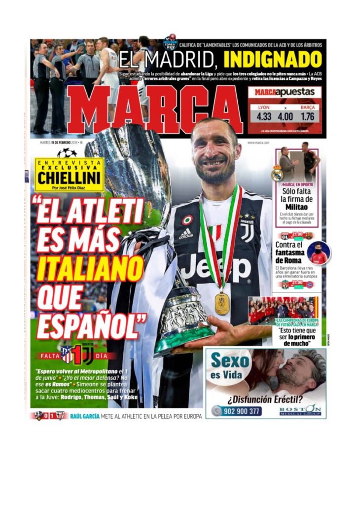 Rassegna Bianconera di martedì 19 febbraio 2019 2 T2 15