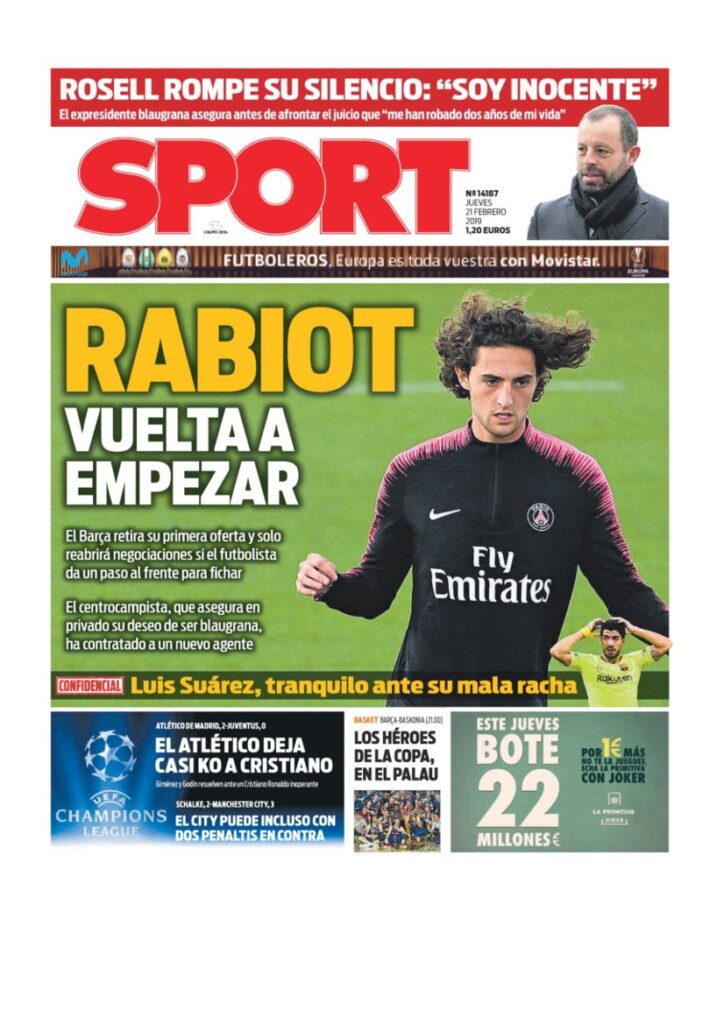 Rassegna Bianconera di giovedì 21 febbraio 2019 2 T2 17