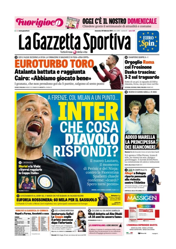 Rassegna Bianconera di domenica 24 febbraio 2019 2 T2 20