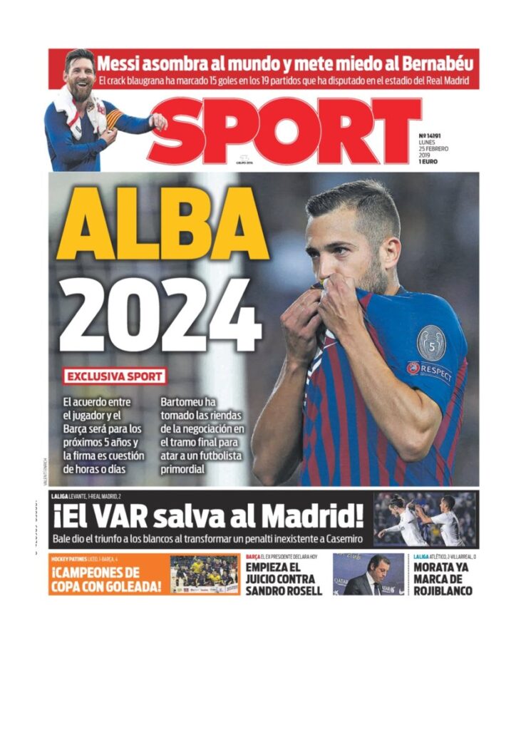 Rassegna Bianconera di lunedì 25 febbraio 2019 2 T2 21