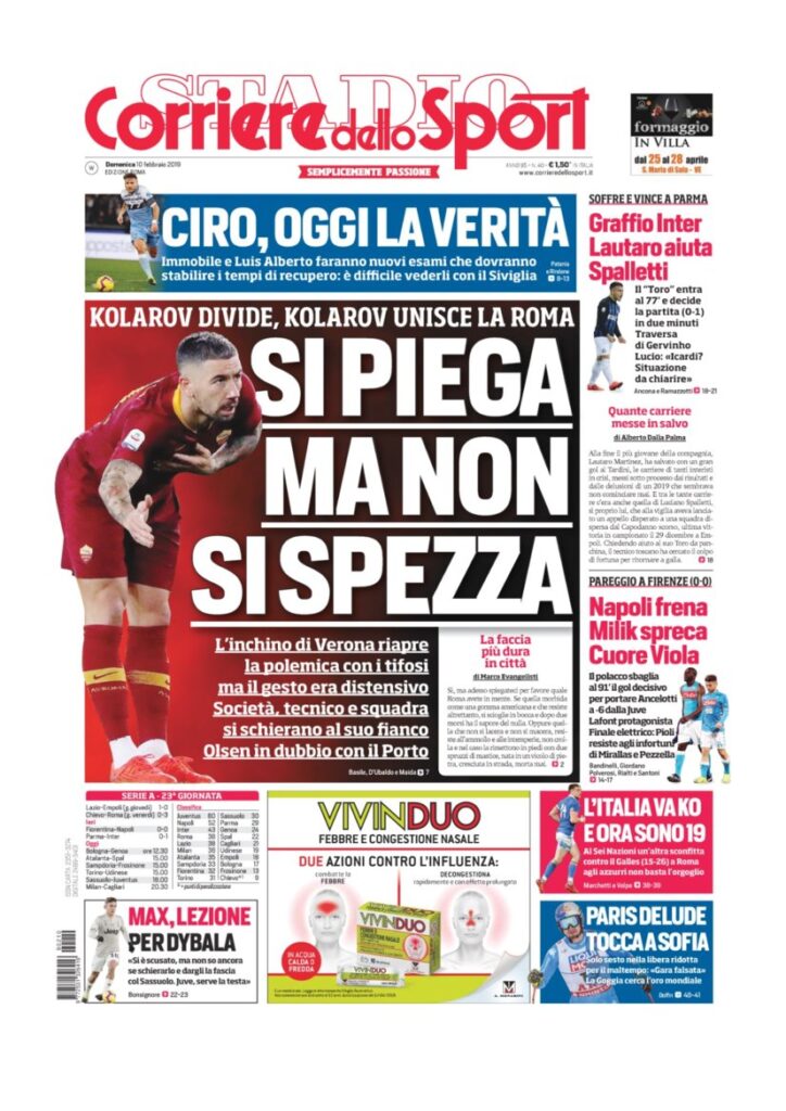 Rassegna Bianconera di domenica 10 febbraio 2019 3 T3 9