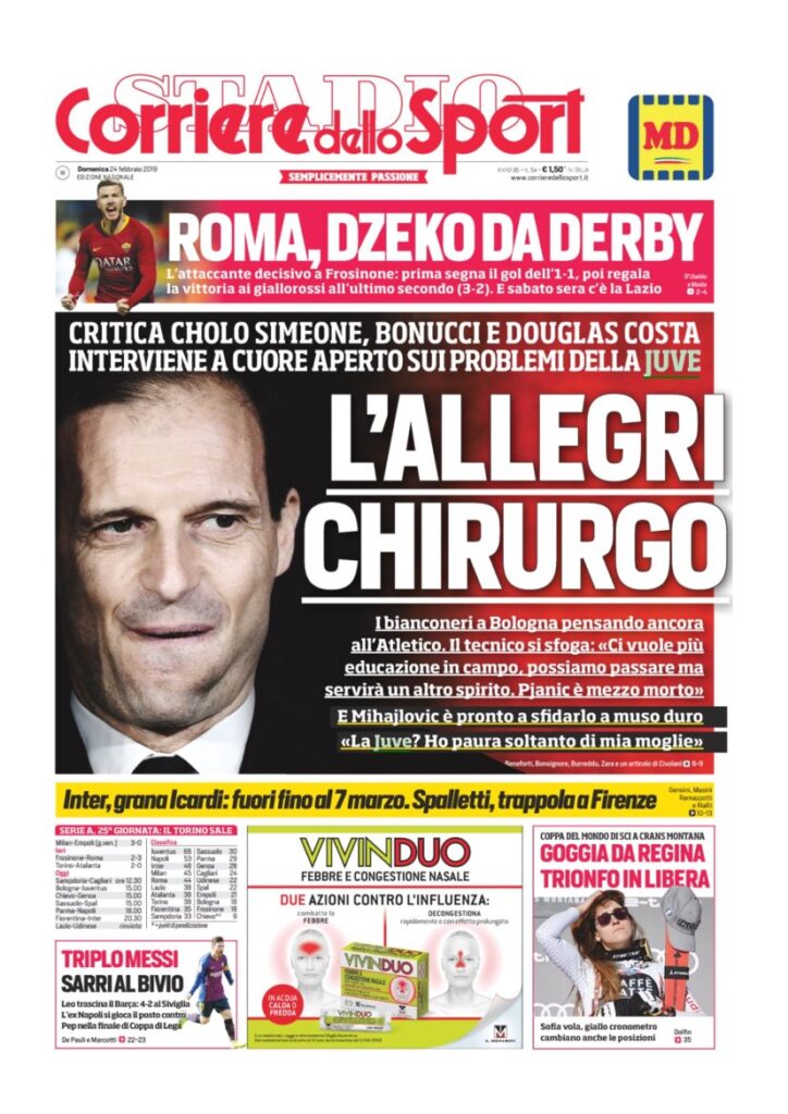 Rassegna Bianconera di domenica 24 febbraio 2019 4 T4 19