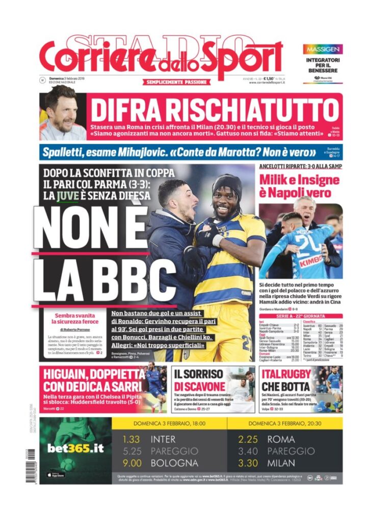 Rassegna Bianconera di domenica 3 febbraio 2019 4 T4 2