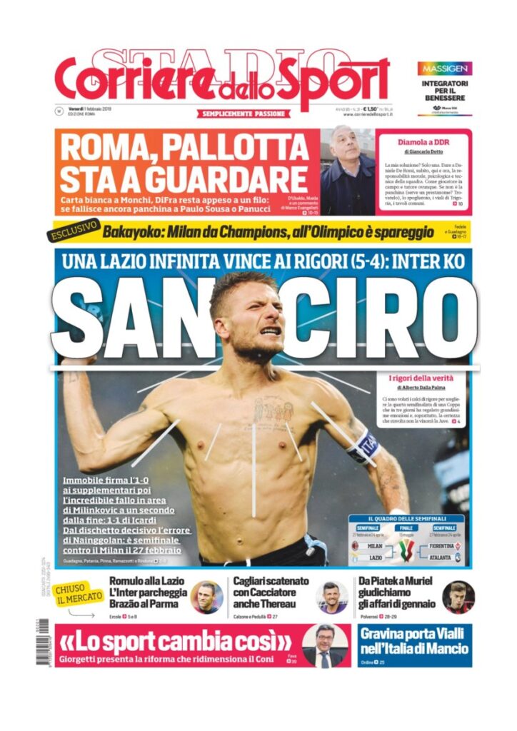 Rassegna Bianconera di venerdì 1 febbraio 2019 5 T5