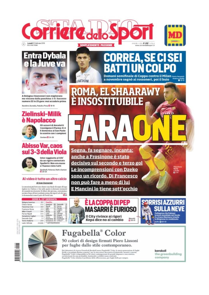 Rassegna Bianconera di lunedì 25 febbraio 2019 6 T6 11