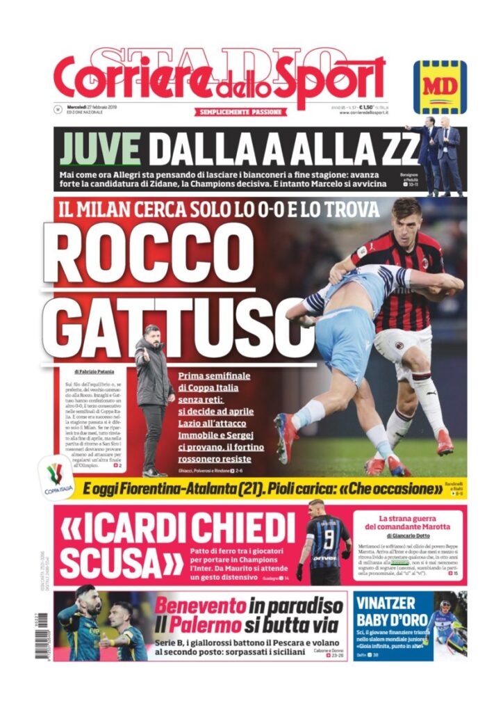 Rassegna Bianconera di mercoledì 27 febbraio 2019 6 T6 12