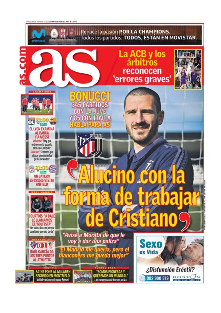 Rassegna Bianconera di martedì 19 febbraio 2019 7 T7 4