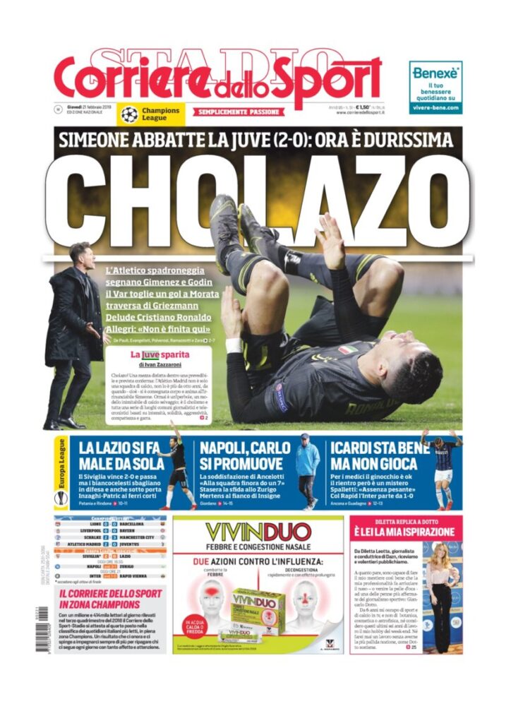 Rassegna Bianconera di giovedì 21 febbraio 2019 7 T7 5