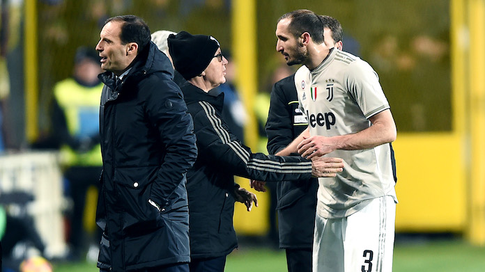 Infortunati Juve, numeri da incubo: 42 assenze nelle ultime sette 36 Giorgio Chiellini Massimiliano Allegri