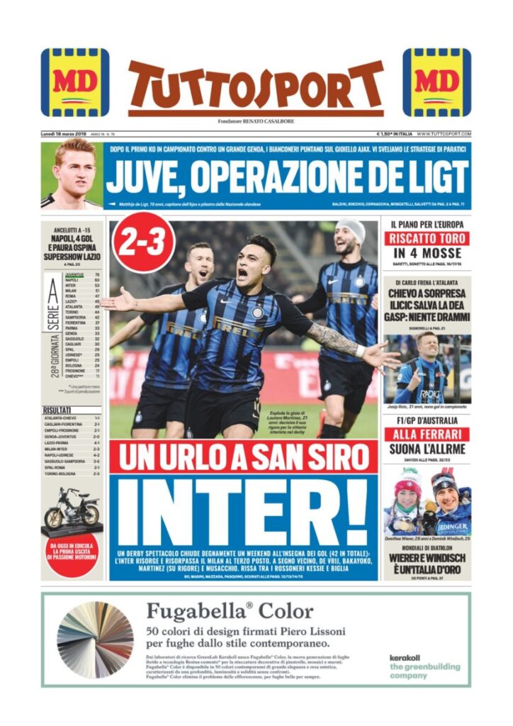 Rassegna Bianconera di lunedì 18 marzo 2019 1 T1 4