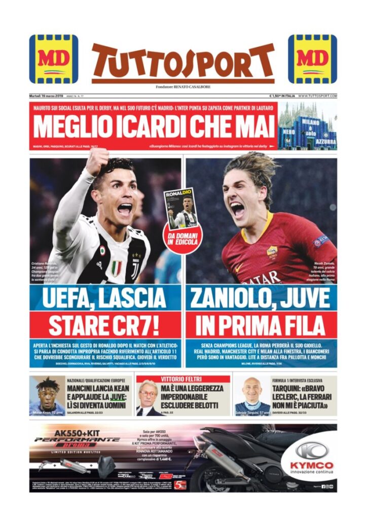 Rassegna Bianconera di martedì 19 marzo 2019 1 T1 5