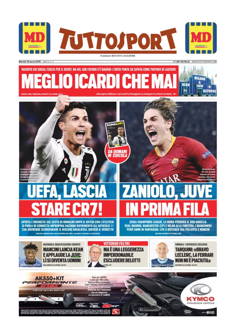 Rassegna Bianconera di martedì 19 marzo 2019 36 T1 5