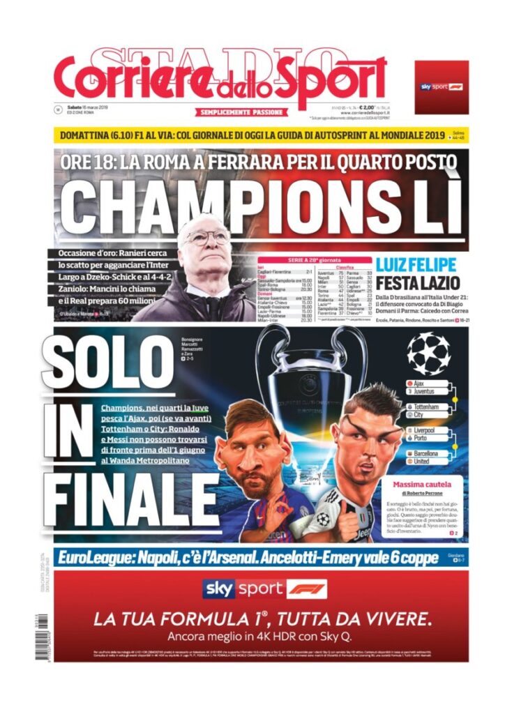 Rassegna Bianconera di sabato 16marzo 2019 3 T3 3