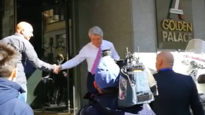 Pranzo UEFA: la delegazione dell'Atletico si dirige al Cambio 36 cerezo atletico madrid