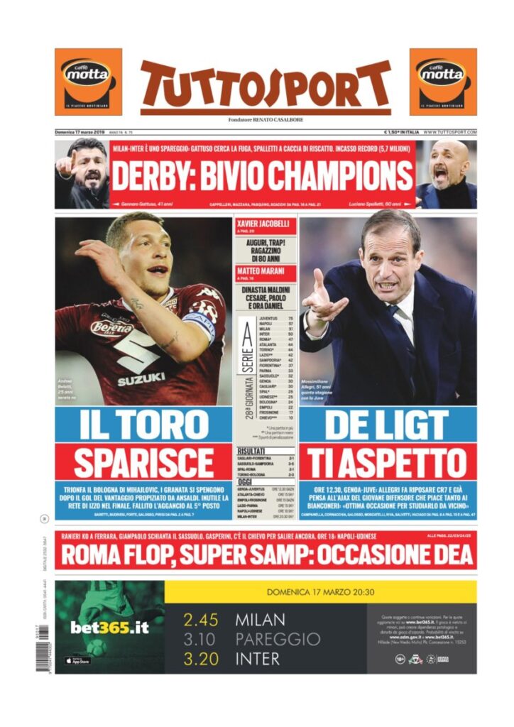 Rassegna Bianconera di domenica 17 marzo 2019 1 t1