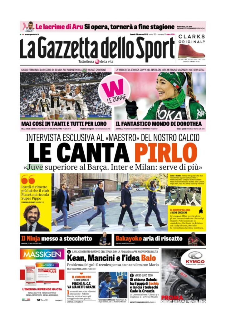 Rassegna Bianconera di lunedì 25 marzo 2019 2 t2 6