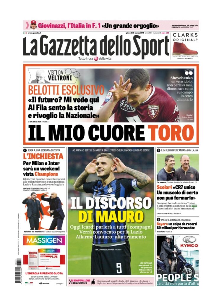 Rassegna Bianconera di giovedì 28 marzo 2019 3 t3 8