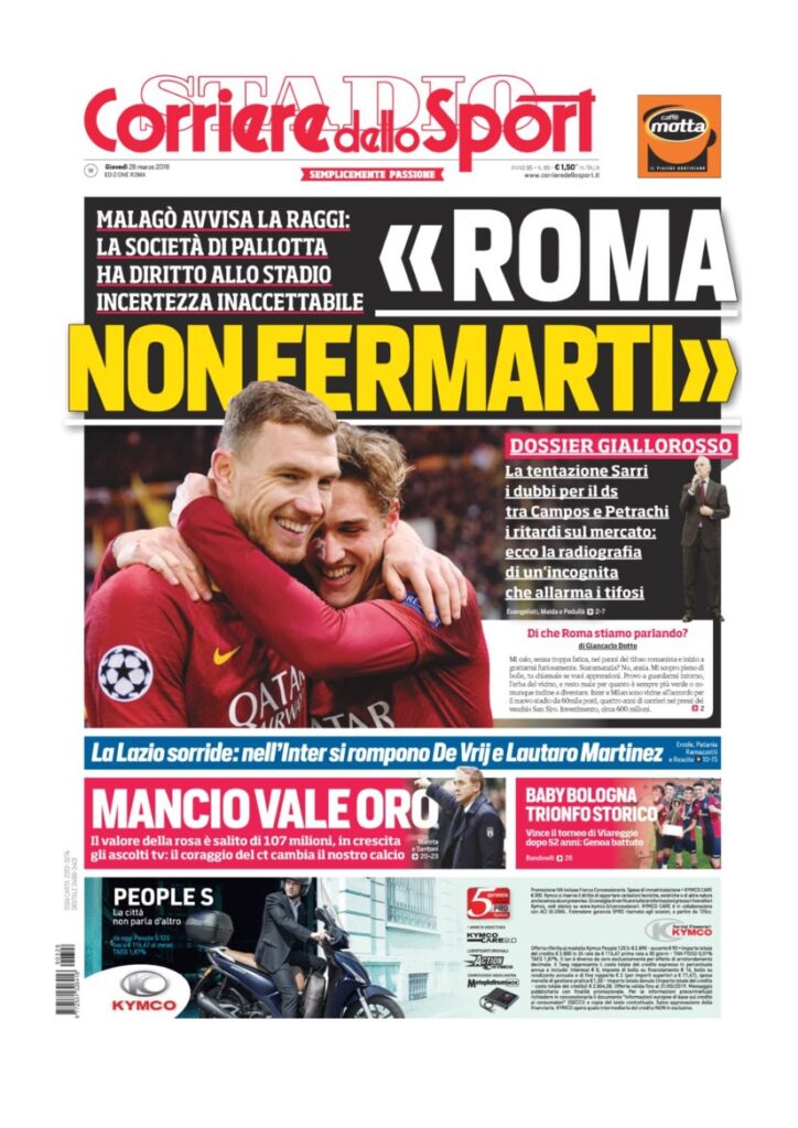 Rassegna Bianconera di giovedì 28 marzo 2019 5 t5 5