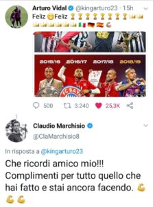 Vidal celebra i successi: Marchisio ricorda i momenti alla Juve - FOTO 39 WhatsApp Image 2019 04 29 at 14.54.08