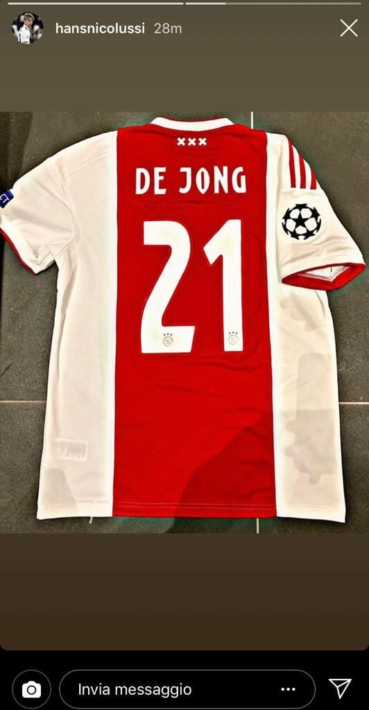 Nicolussi, regalo da Amsterdam: è la maglia di un giocatore dell'Ajax - FOTO 39 maglia de jong nicolussi