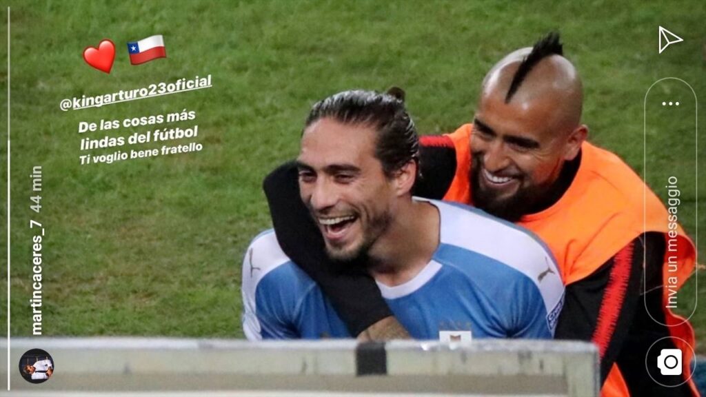 Caceres e Vidal, abbraccio in Copa America: i tifosi della Juve si sciolgono - FOTO 39 caceres vidal instagram